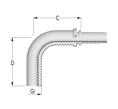 CONEX TUBO 10MM 10FDLX90 10FDHX90