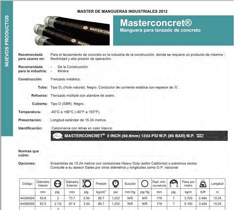 MANG.CONCRETO CONEX. CALIFORNIA 15.24MTS