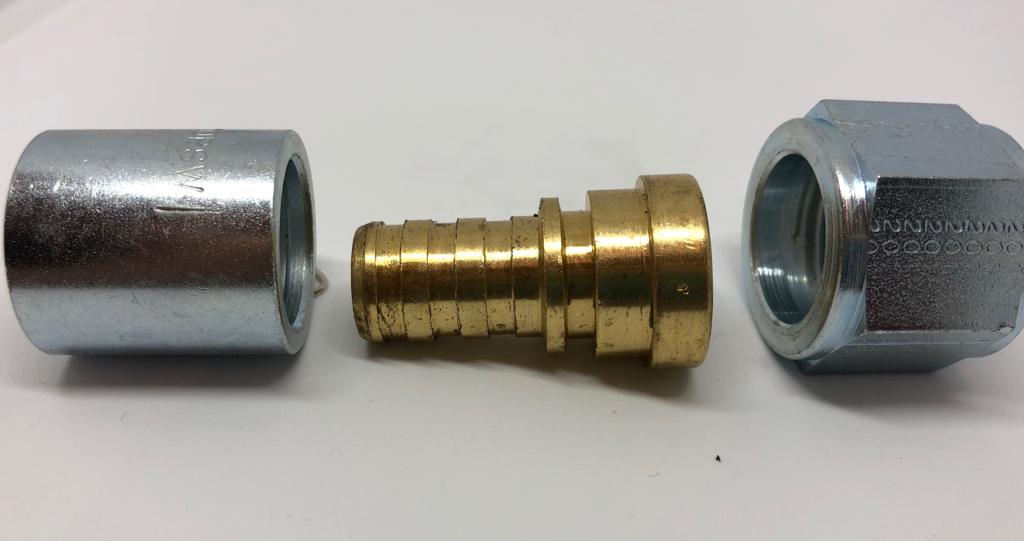 CONEXION PRENSADA PARA MANGUERA TEFLON