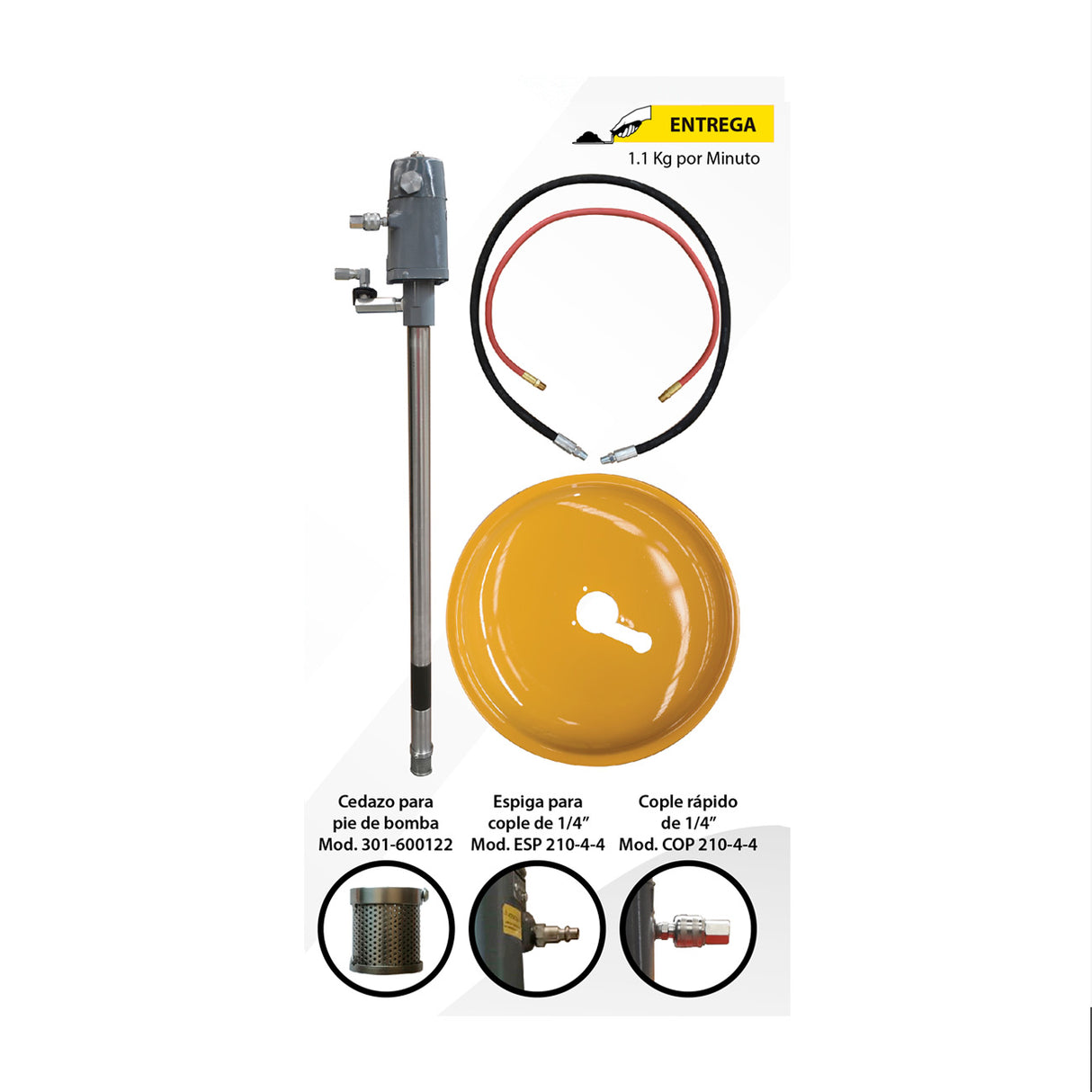 BOMBA P/GRASA 200KGS. MARCA ERKCO