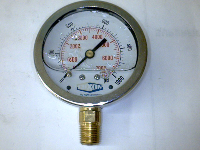 MANOMETRO 2-1/2 INF 0-1000 1/4 GLICERIN