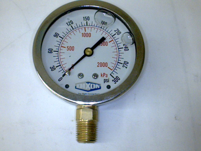 MANOMETRO 2-1/2 INF 0-300 1/4 GLICERINA