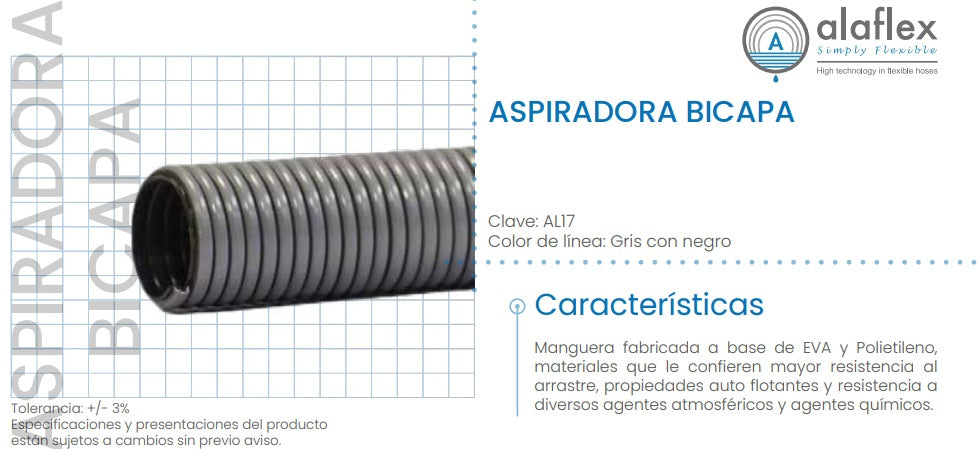ASPIRADORA II BICAPAG/N38.1MM 1 1/2"15M