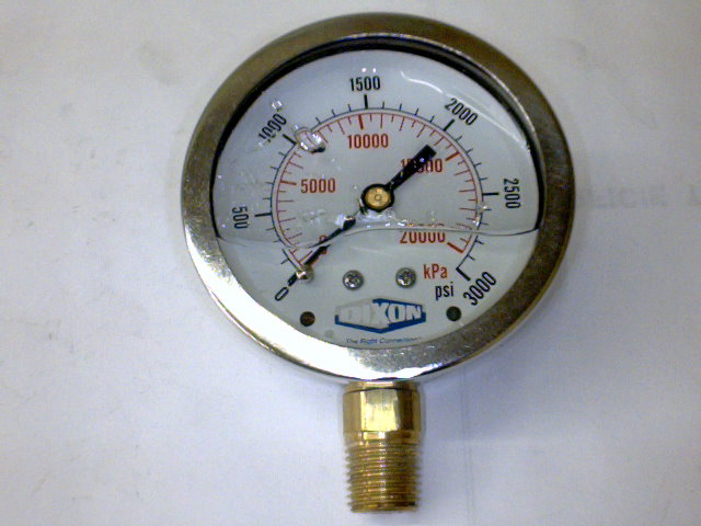 MANOMETRO 2-1/2  INF 0-3000 1/4 GLICERIN