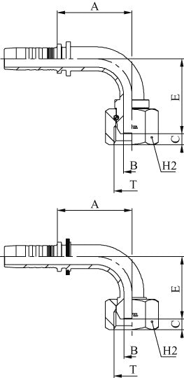HEMBRA BSP GIRATORIA CODO 90G (BSPP) CUE M20593-04-06
